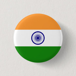 Macaron Rond 2,50 Cm Drapeau Inde