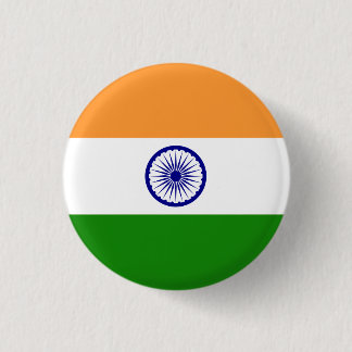 Macaron Rond 2,50 Cm Drapeau indien, Drapeau de l'Inde