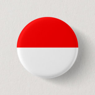 Macaron Rond 2,50 Cm Drapeau indonésien, Drapeau indonésien