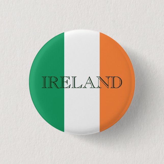 Macaron Rond 2,50 Cm Drapeau irlandais Pbcn Irlande (Devant)