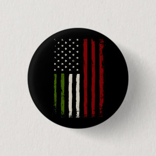 Macaron Rond 2,50 Cm Drapeau Italien Américain Italie Patrimoine Amériq