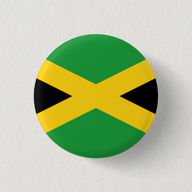 Macaron Rond 2,50 Cm Drapeau Jamaïque  (Devant)