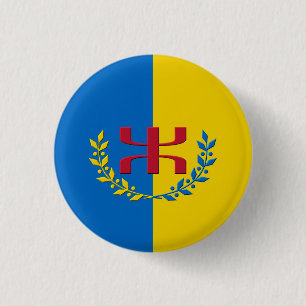 Macaron Rond 2,50 Cm drapeau kabyle