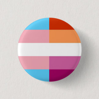 Macaron Rond 2,50 Cm Drapeau lesbienne trans 50-50% 