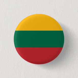 Macaron Rond 2,50 Cm Drapeau lituanien, Drapeau de Lituanie