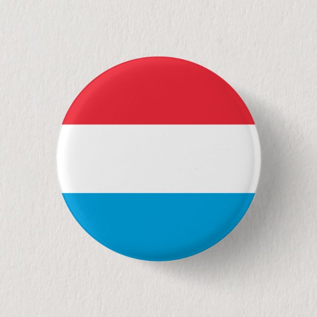 Macaron Rond 2,50 Cm Drapeau luxembourgeois, Drapeau du Luxembourg (Devant)