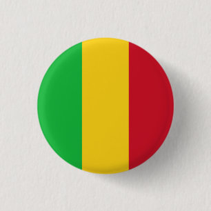 Macaron Rond 2,50 Cm Drapeau malien, Drapeau malien