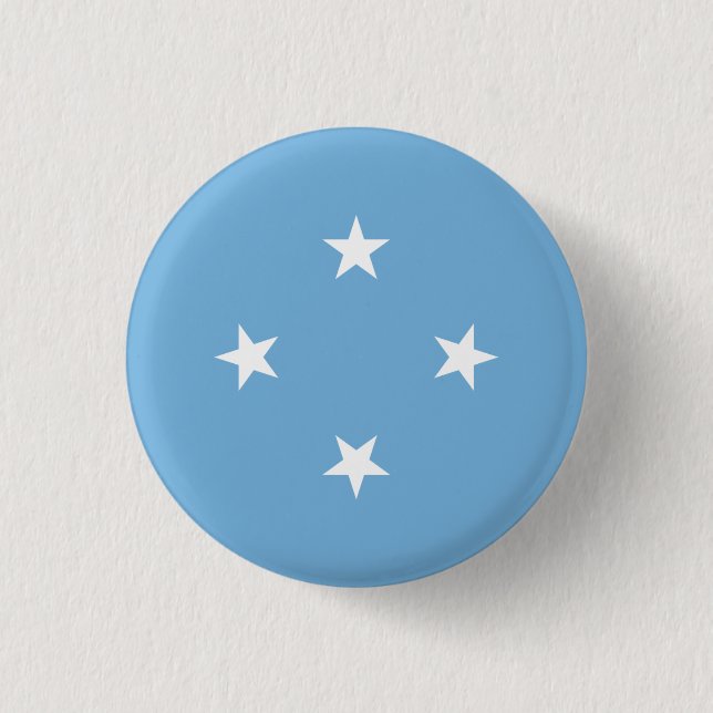Macaron Rond 2,50 Cm Drapeau micronésien, États fédérés de Micronésie (Devant)