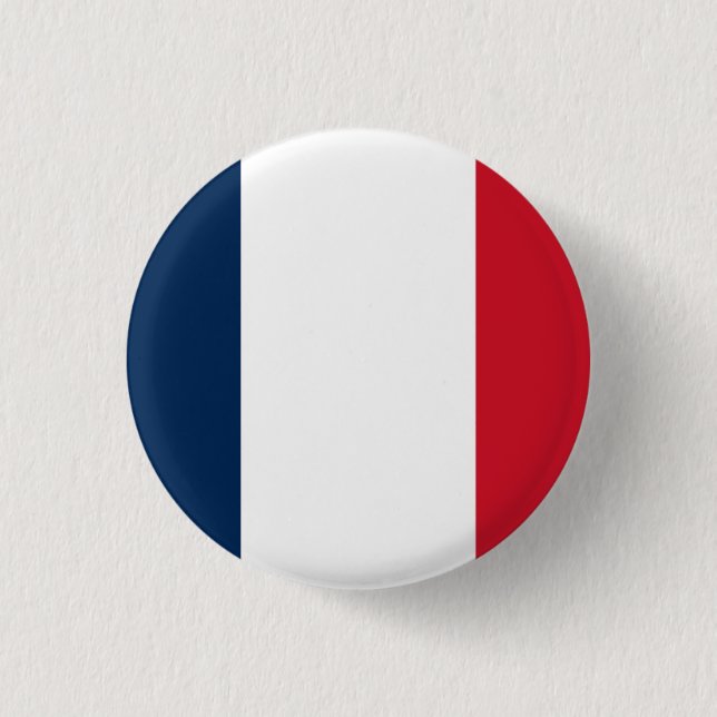 Macaron Rond 2,50 Cm Drapeau national (Devant)