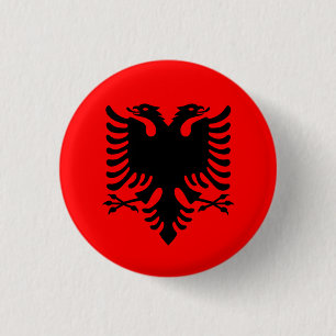 Macaron Rond 2,50 Cm Drapeau national d'Albanie