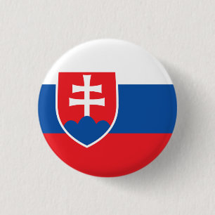 Macaron Rond 2,50 Cm Drapeau national de la Slovaquie