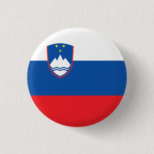 Macaron Rond 2,50 Cm Drapeau national de Slovénie