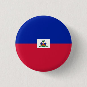 Macaron Rond 2,50 Cm Drapeau national d'Haïti