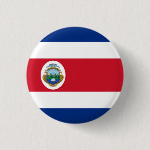 Macaron Rond 2,50 Cm Drapeau national du Costa Rica