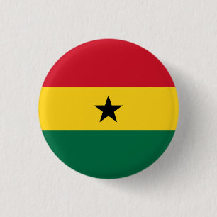 Macaron Rond 2,50 Cm Drapeau national du Ghana