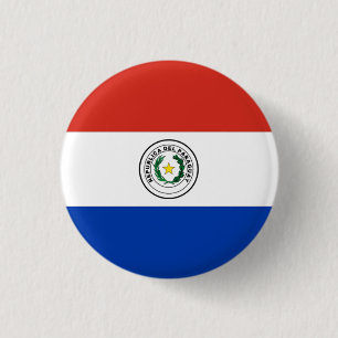 Macaron Rond 2,50 Cm Drapeau national du Paraguay