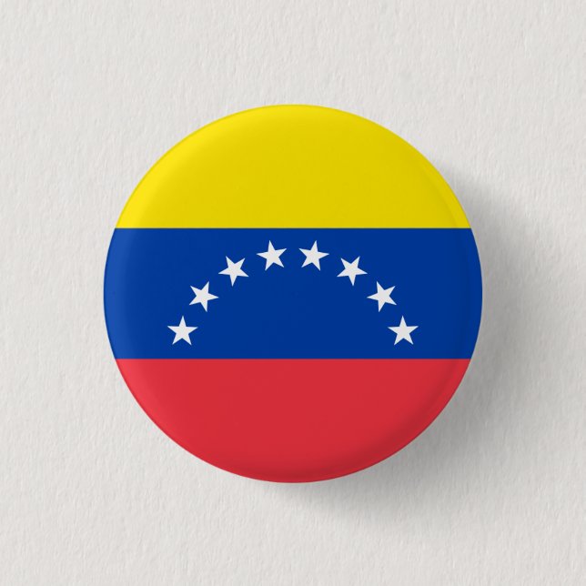 Macaron Rond 2,50 Cm Drapeau national du Venezuela (Devant)