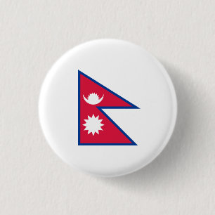 Macaron Rond 2,50 Cm Drapeau népalais, Drapeau népalais