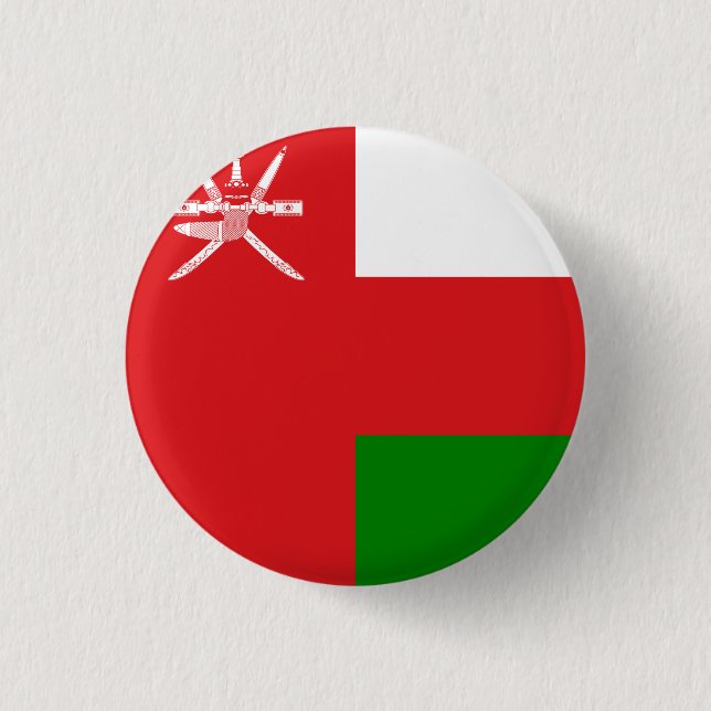 Macaron Rond 2,50 Cm Drapeau Oman (Devant)