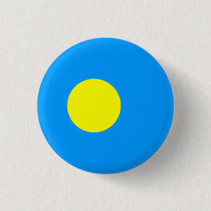 Macaron Rond 2,50 Cm Drapeau Palaos, Drapeau Palaos