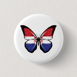 Macaron Rond 2,50 Cm Drapeau papillon de Croatie