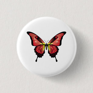 Macaron Rond 2,50 Cm Drapeau papillon noir du Vietnam