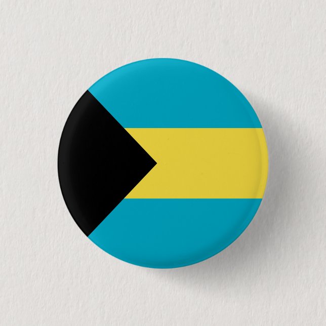 Macaron Rond 2,50 Cm Drapeau patriotique bahaméen (Devant)