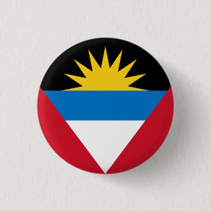 Macaron Rond 2,50 Cm Drapeau patriotique d'Antigua-et-Barbuda