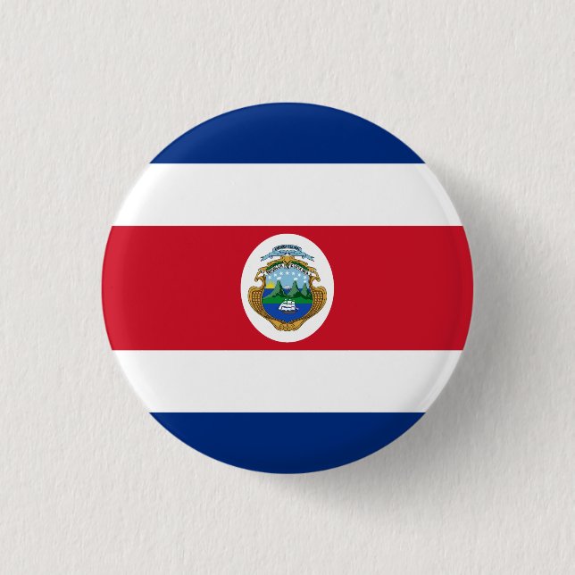 Macaron Rond 2,50 Cm Drapeau patriotique du Costa Rica (Devant)