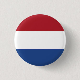 Macaron Rond 2,50 Cm Drapeau Pays-Bas tricolore