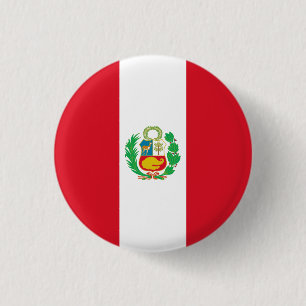 Macaron Rond 2,50 Cm Drapeau péruvien, Drapeau du Pérou
