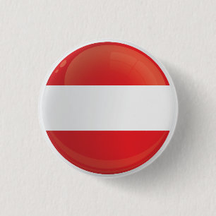 Macaron Rond 2,50 Cm Drapeau rond de l'Autriche