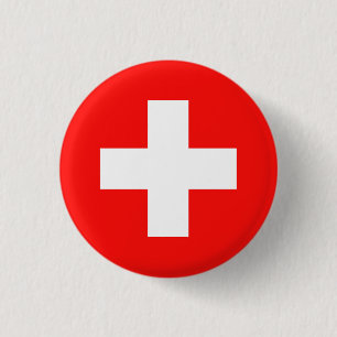 Macaron Rond 2,50 Cm Drapeau Suisse