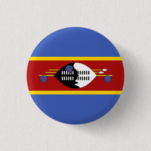 Macaron Rond 2,50 Cm Drapeau swazi, Drapeau d'Eswatini