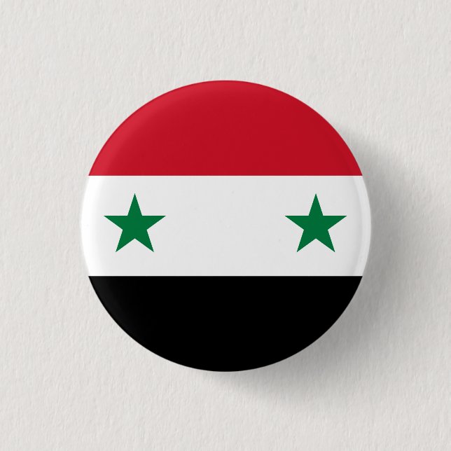 Macaron Rond 2,50 Cm Drapeau syrien (Devant)