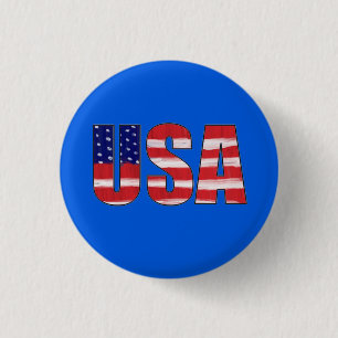 Macaron Rond 2,50 Cm Drapeau USA
