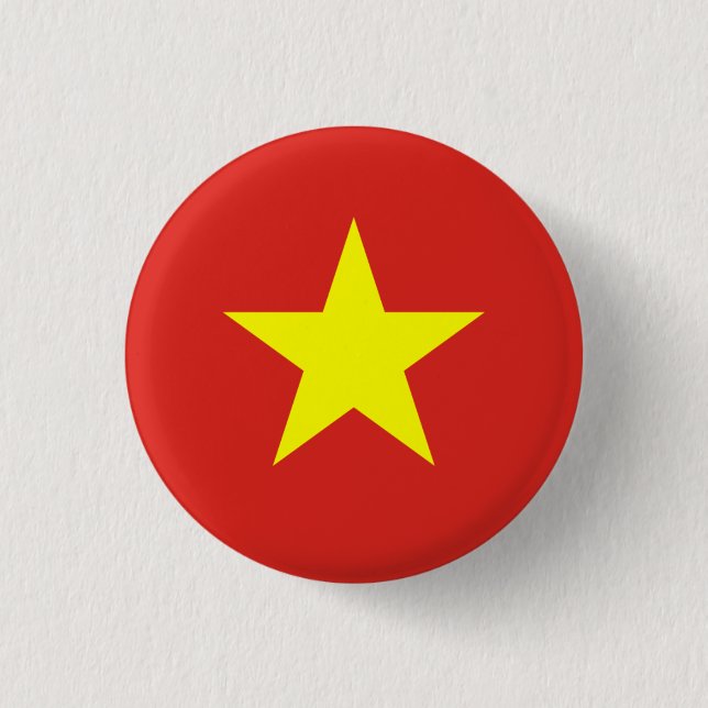 Macaron Rond 2,50 Cm Drapeau vietnamien, Drapeau vietnamien (Devant)