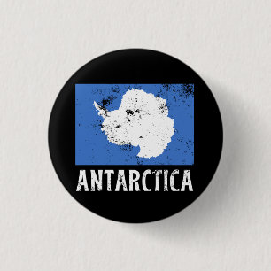 Macaron Rond 2,50 Cm Drapeau vintage Antarctique