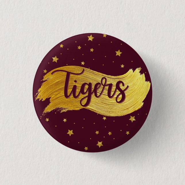 Macaron Rond 2,50 Cm Dripping Springs Tigers Spirit Button (Devant)