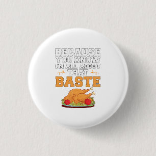 Macaron Rond 2,50 Cm Drôle Citation Thanksgiving Turquie Day Pun Kitch