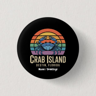 Macaron Rond 2,50 Cm Drôle Crabe Drôle Destin Île Destin FL Cool