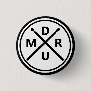 Macaron Rond 2,50 Cm Drummer: Drum Sticks Percussion Lover