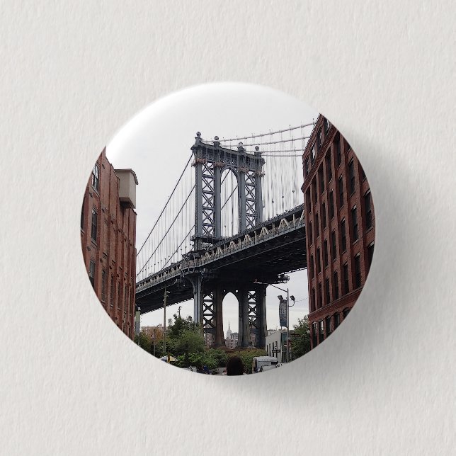 Macaron Rond 2,50 Cm DUMBO, Bouton Brooklyn #1 (Devant)