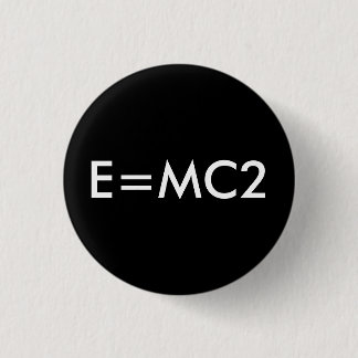 Macaron Rond 2,50 Cm E=MC2 insigne - NOIR