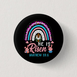 Macaron Rond 2,50 Cm Easter Day He is Risen Easter Women Men Kids Love 