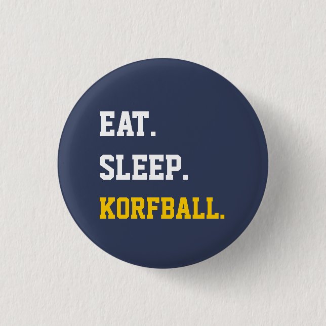 Macaron Rond 2,50 Cm Eat Sleep Korfball (Devant)