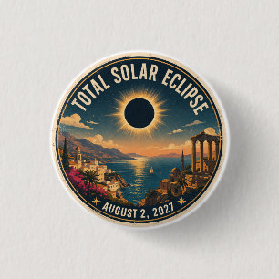 Macaron Rond 2,50 Cm Éclipse solaire totale 2027