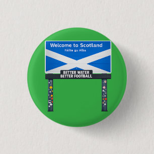 Macaron Rond 2,50 Cm Écosse signe visite voyage cadeau écossais
