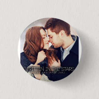 Macaron Rond 2,50 Cm Écrit dans le bouton d'étoiles