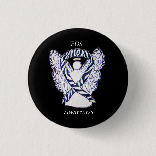 Macaron Rond 2,50 Cm EDS Sensibilisation Angel Zebra Ruban Ruban Person